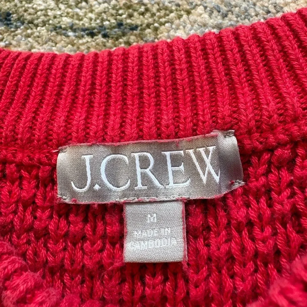 J. Crew Cable knit Crewneck Sweater Size Medium